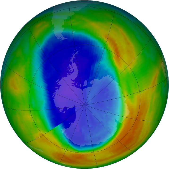 Antarctic ozone map for 09 September 2002